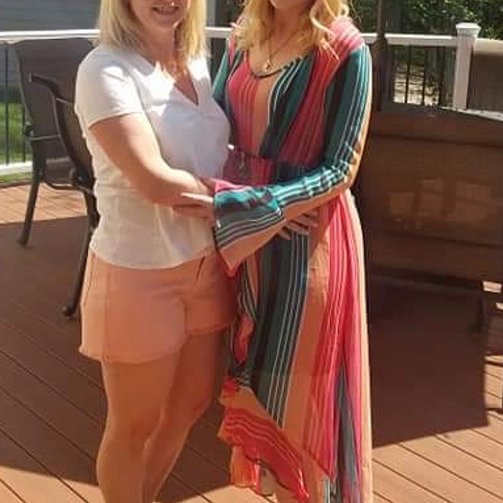 Striped dress with robe
